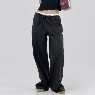 Allen Contrast Elastic Waist Slacks