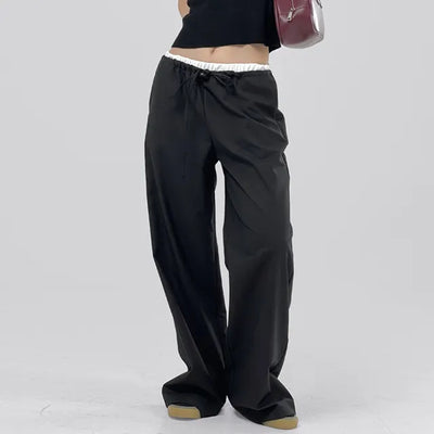Allen Contrast Elastic Waist Slacks