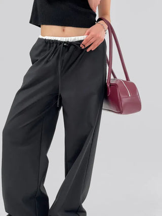 Allen Contrast Elastic Waist Slacks