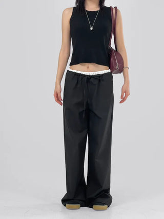 Allen Contrast Elastic Waist Slacks