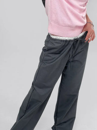 Allen Contrast Elastic Waist Slacks
