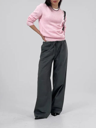 Allen Contrast Elastic Waist Slacks