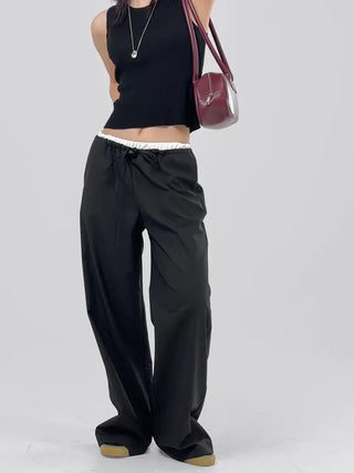 Allen Contrast Elastic Waist Slacks