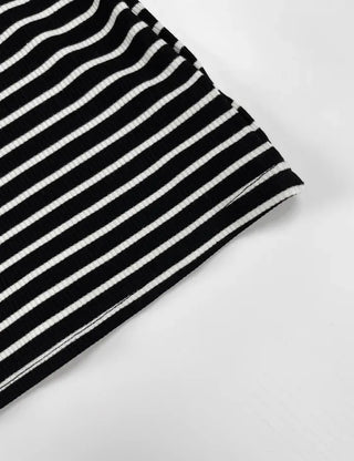 Maje Striped Sleeveless Cap