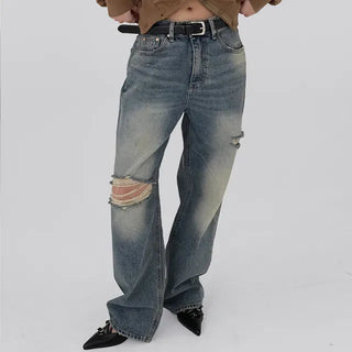 Hain Wide Distressed Denim Pants
