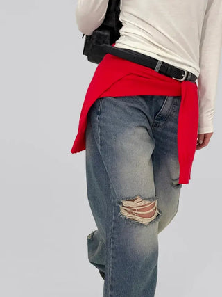 Hain Wide Distressed Denim Pants