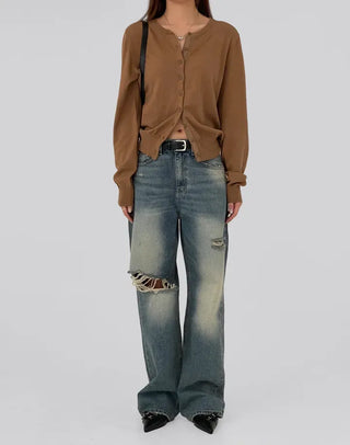 Hain Wide Distressed Denim Pants