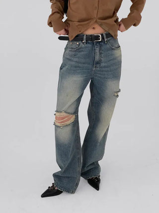 Hain Wide Distressed Denim Pants