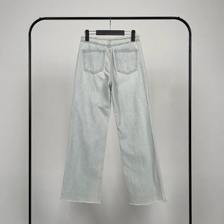 Tease Waist Cut Denim Pants