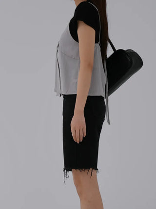 Pamyu Round Neck See-through Short Sleeve Tee