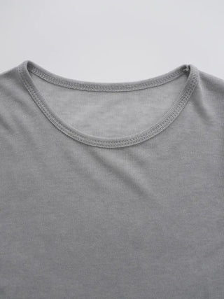 Pamyu Round Neck See-through Short Sleeve Tee