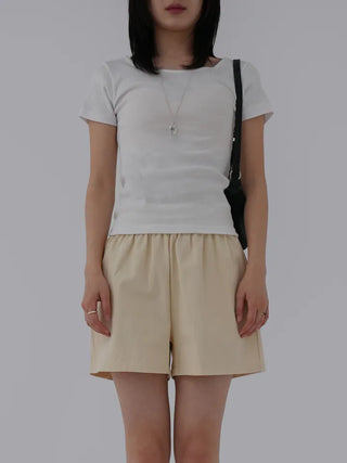 Hanu Round Neck Basic Short Sleeve Tee