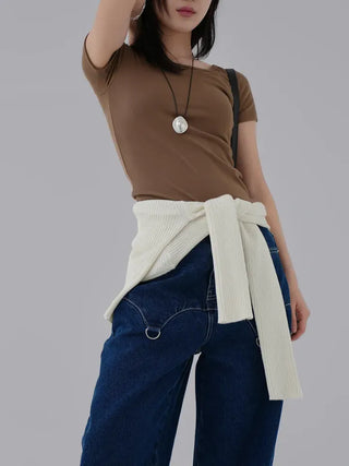 Hanu Round Neck Basic Short Sleeve Tee