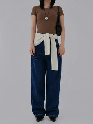 Hanu Round Neck Basic Short Sleeve Tee