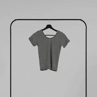 Fling Rayon Striped Short Sleeve T-shirt