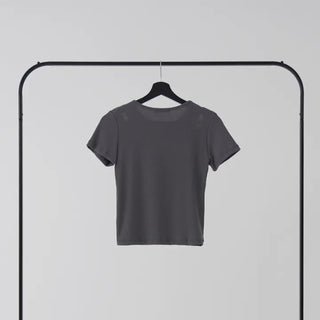 Jering Shoulder Slit Ribbed Tee