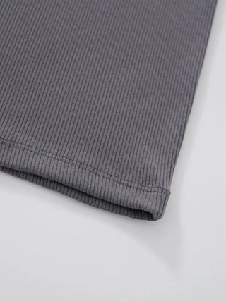Jering Shoulder Slit Ribbed Tee