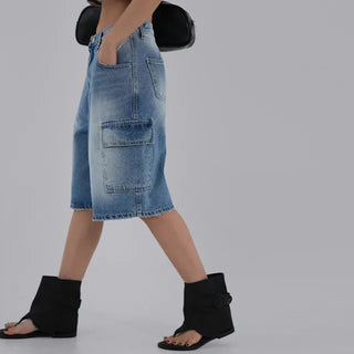 Kaire Bermuda Cargo Denim Pants