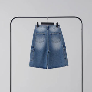 Kaire Bermuda Cargo Denim Pants