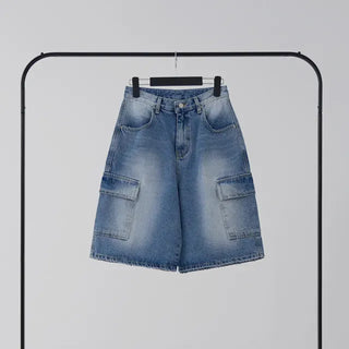 Kaire Bermuda Cargo Denim Pants