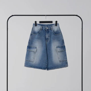 Kaire Bermuda Cargo Denim Pants
