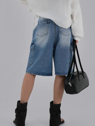 Kaire Bermuda Cargo Denim Pants
