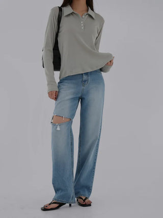 Ruby Plain Collared Tee