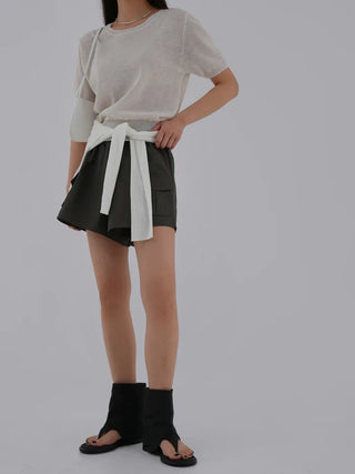 Sori Round Neck Short Sleeve Knit