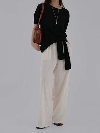 Sori Round Neck Short Sleeve Knit