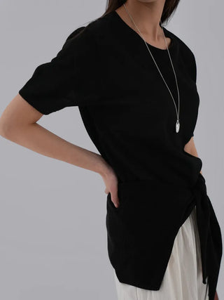 Sori Round Neck Short Sleeve Knit