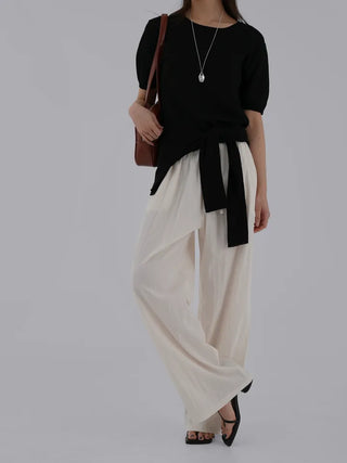 Sori Round Neck Short Sleeve Knit