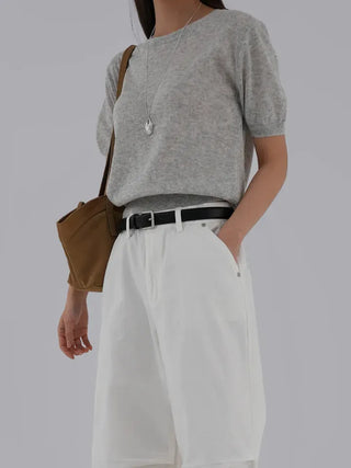 Sori Round Neck Short Sleeve Knit