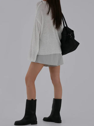 V-ming V-neck See-through Knit