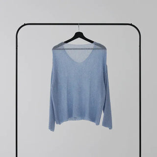 V-ming V-neck See-through Knit