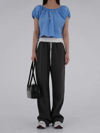 Ront Color Block Wide Pants