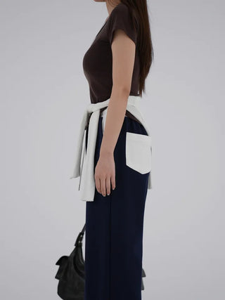 Ront Color Block Wide Pants