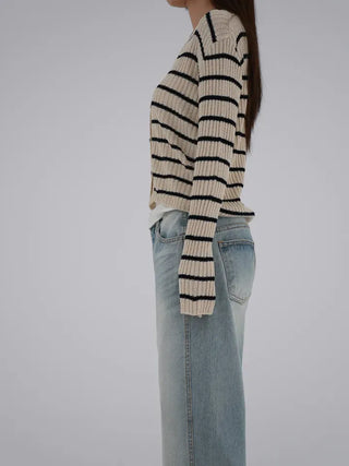 Reu V-neck Ribbed Cardigan