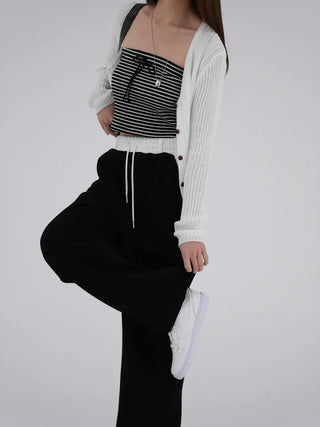 Reu V-neck Ribbed Cardigan