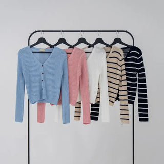 Reu V-neck Ribbed Cardigan