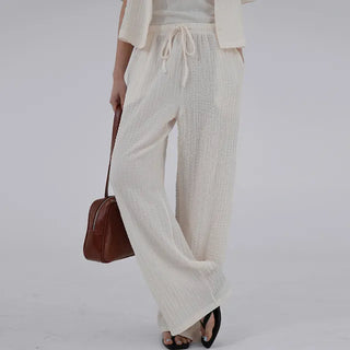 Franc Embossed Straight Pants