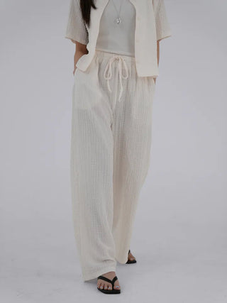 Franc Embossed Straight Pants