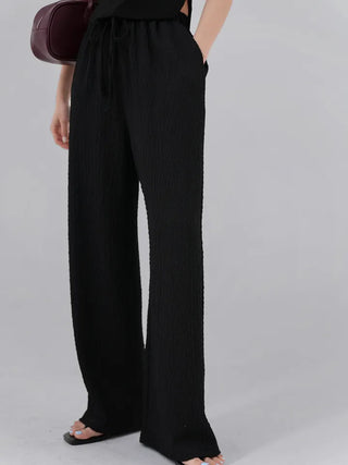 Franc Embossed Straight Pants