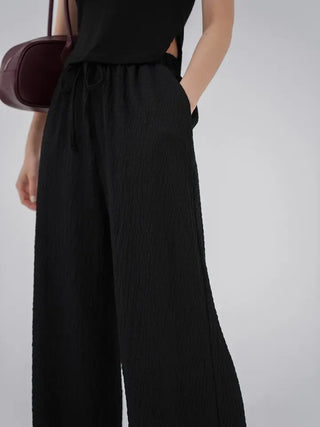 Franc Embossed Straight Pants