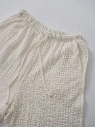 Franc Embossed Straight Pants
