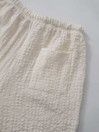 Franc Embossed Straight Pants