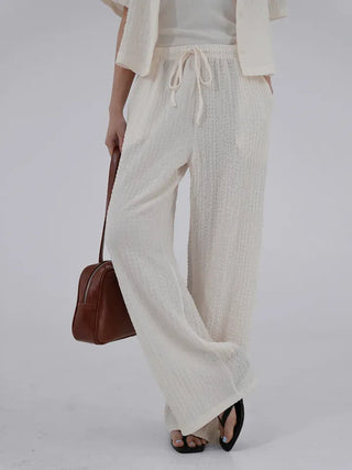 Franc Embossed Straight Pants