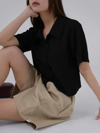 French Embossed Short Sleeve Shirt