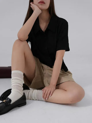 French Embossed Short Sleeve Shirt