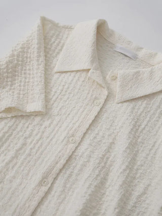 French Embossed Short Sleeve Shirt