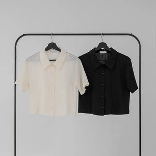 French Embossed Short Sleeve Shirt